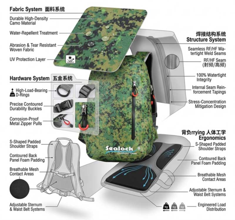 Treoir Roghnú Soláthraí Backpack Uiscedhíonach