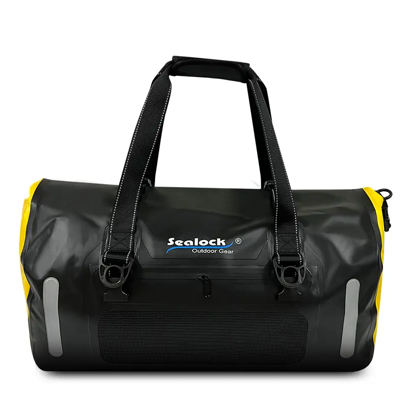 Mála Tirim Duffel Uiscedhíonach Roll-Barr 40L & 60L le haghaidh Cadhcáil, Campáil & Taisteal