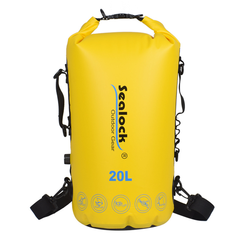 Sealock SL-E102 roll-top dry bag with backpack straps