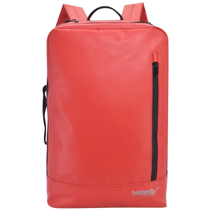 Backpack Glúine Gnó Frithsheasmhach in Uisce le Sipper Dhá Bhealach agus Muinchille Tralaí